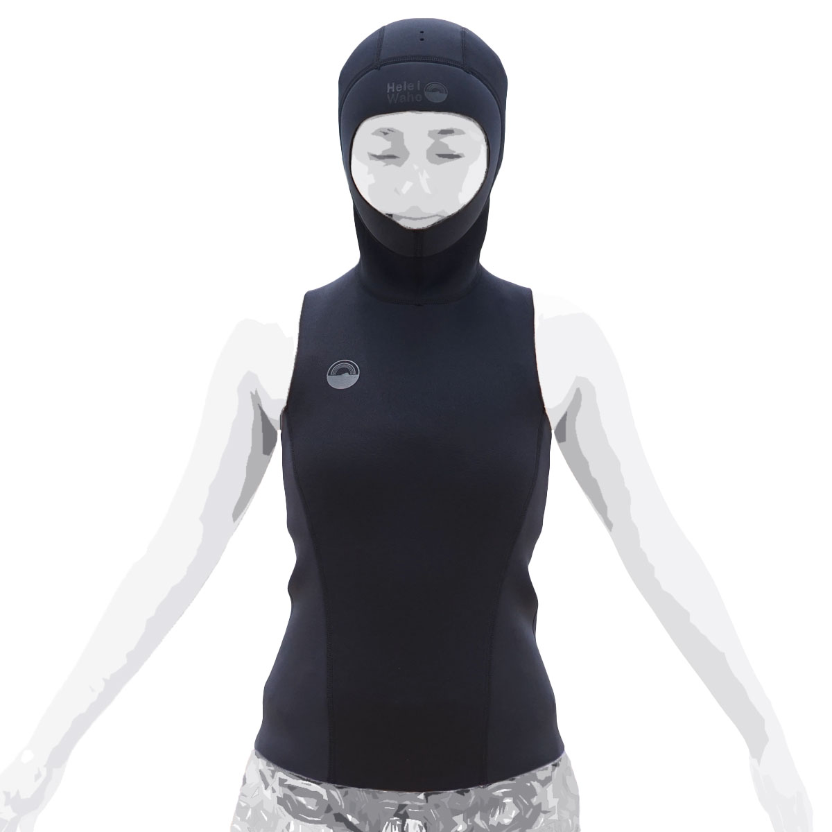 2mm HOODED VEST REVERSIBLE GSKIN UNISEX | Hele i Waho 